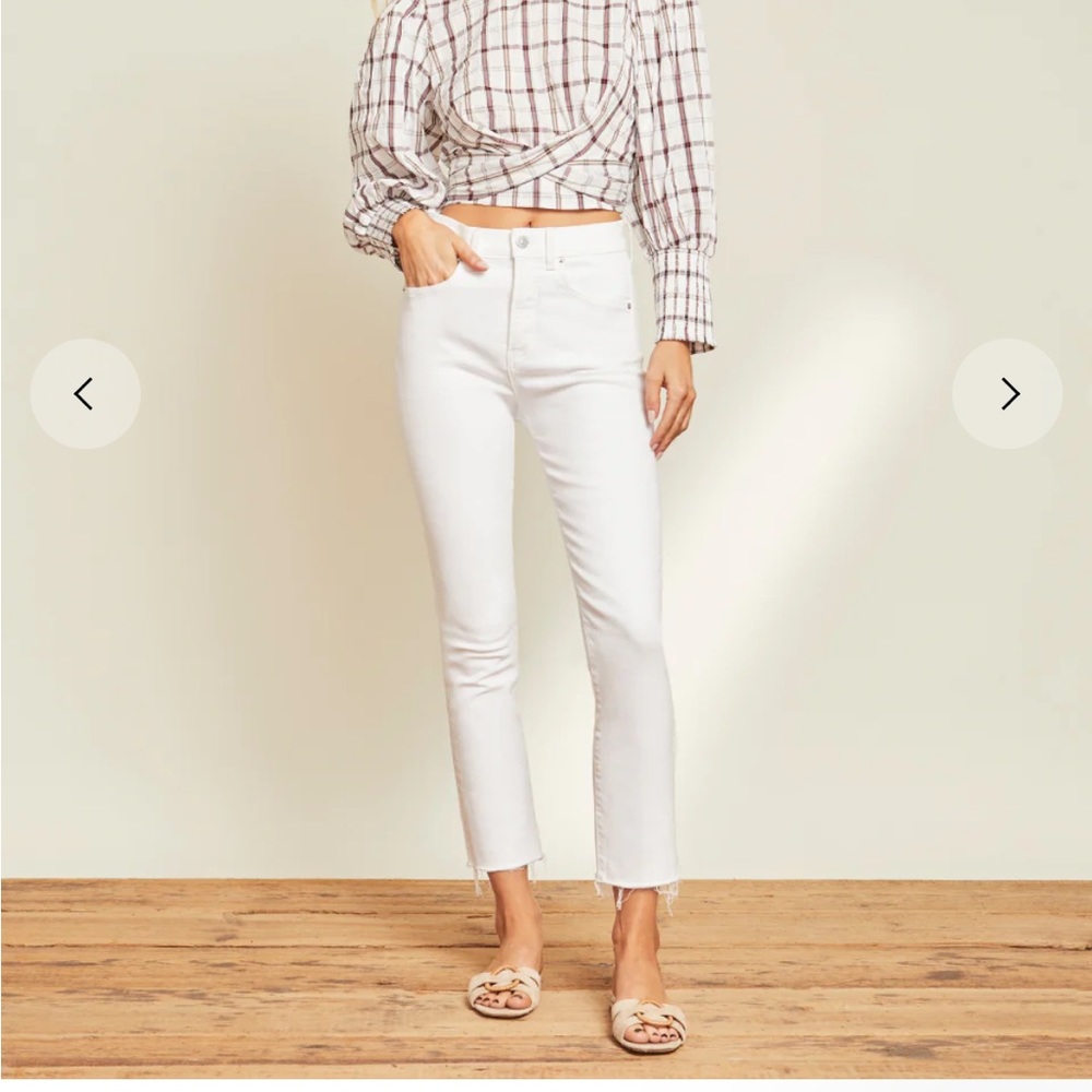 Veronica beard Carly kick flare jeans white high rise new with tags